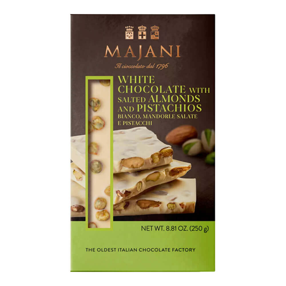 Majani White Chocolate with Almonds & Pistachio 250g